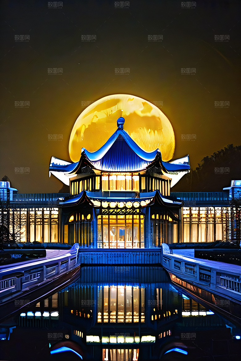 宝石之殿的奇观银月下的神秘水晶宫殿
