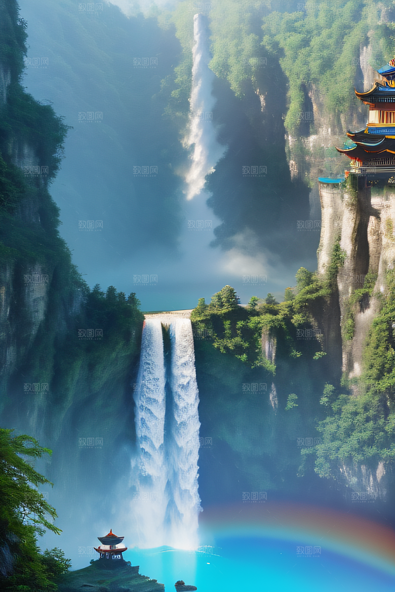 水晶般的云朵如梦如幻