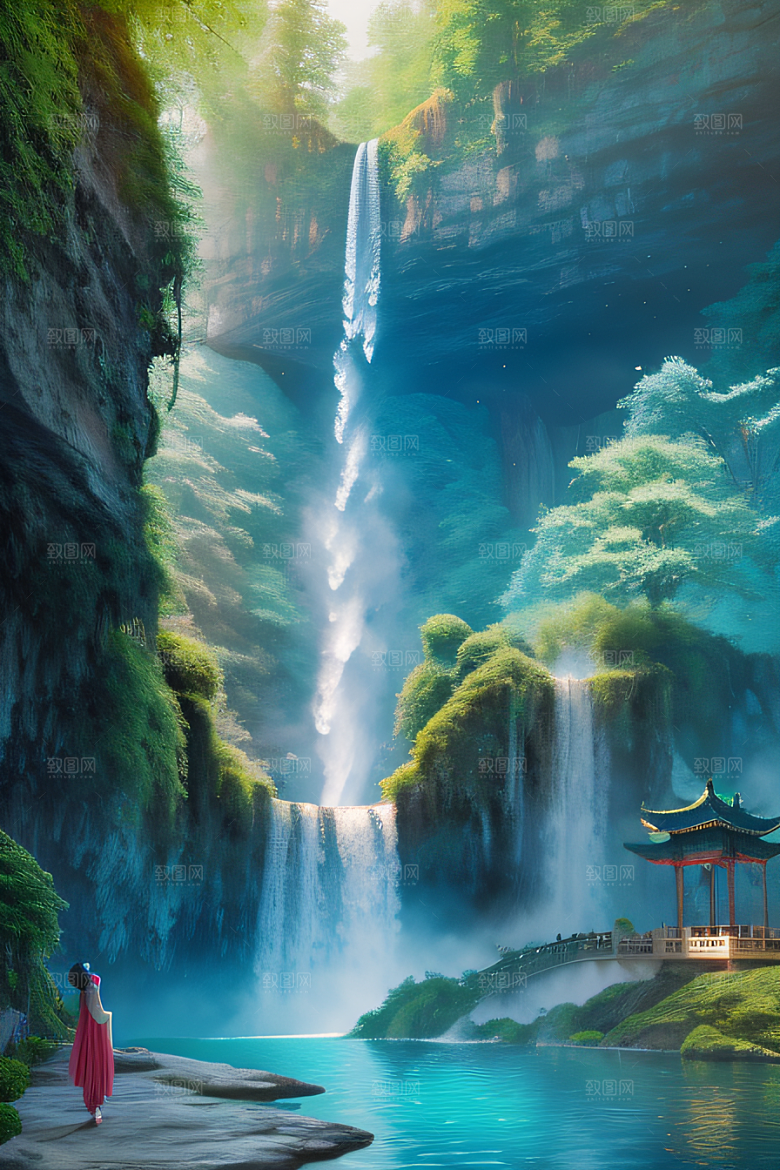 水晶般的云朵如梦如幻