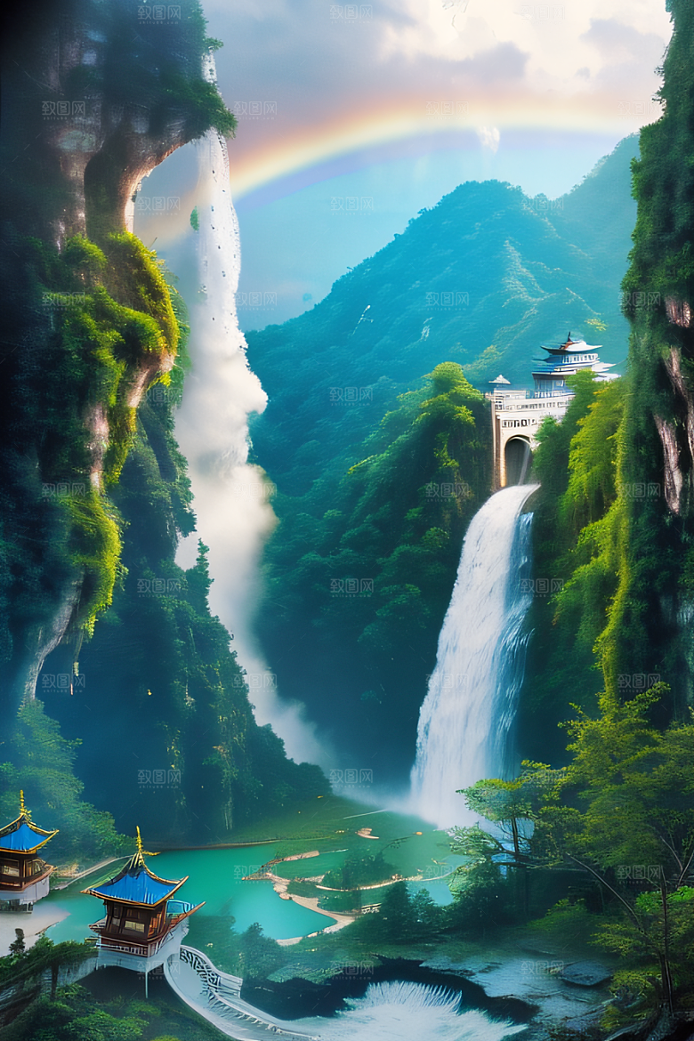 水晶般的云朵如梦如幻