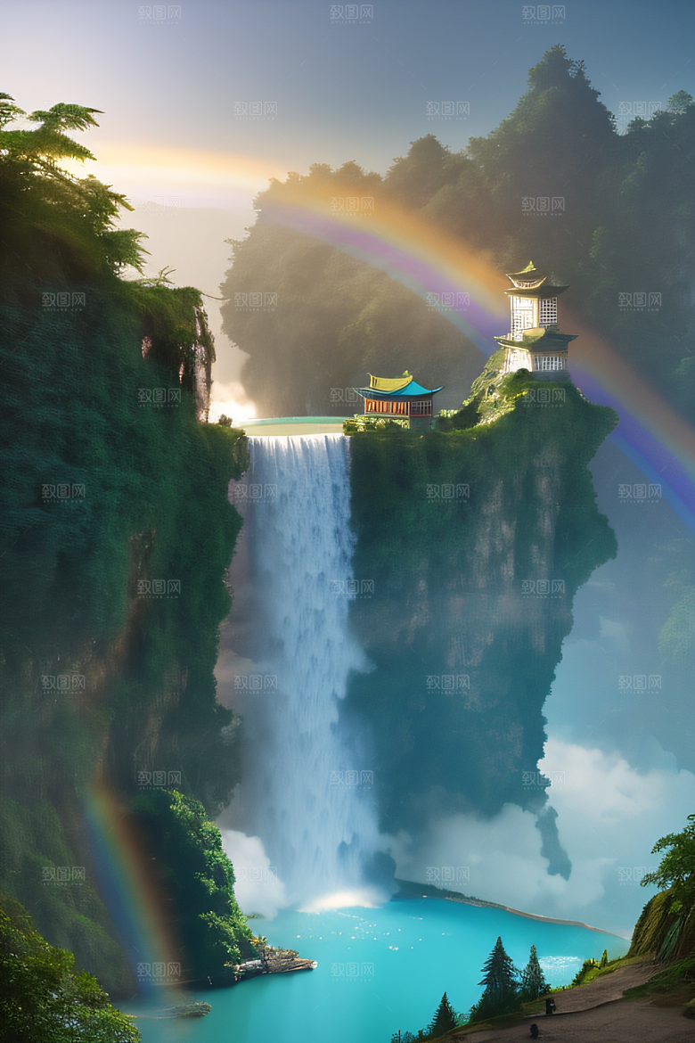 童话般的梦幻世界荧光迷人