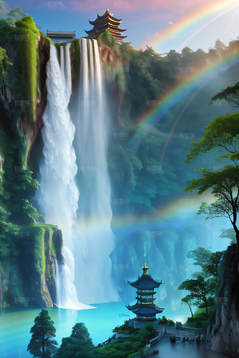 童话般的梦幻世界荧光迷人