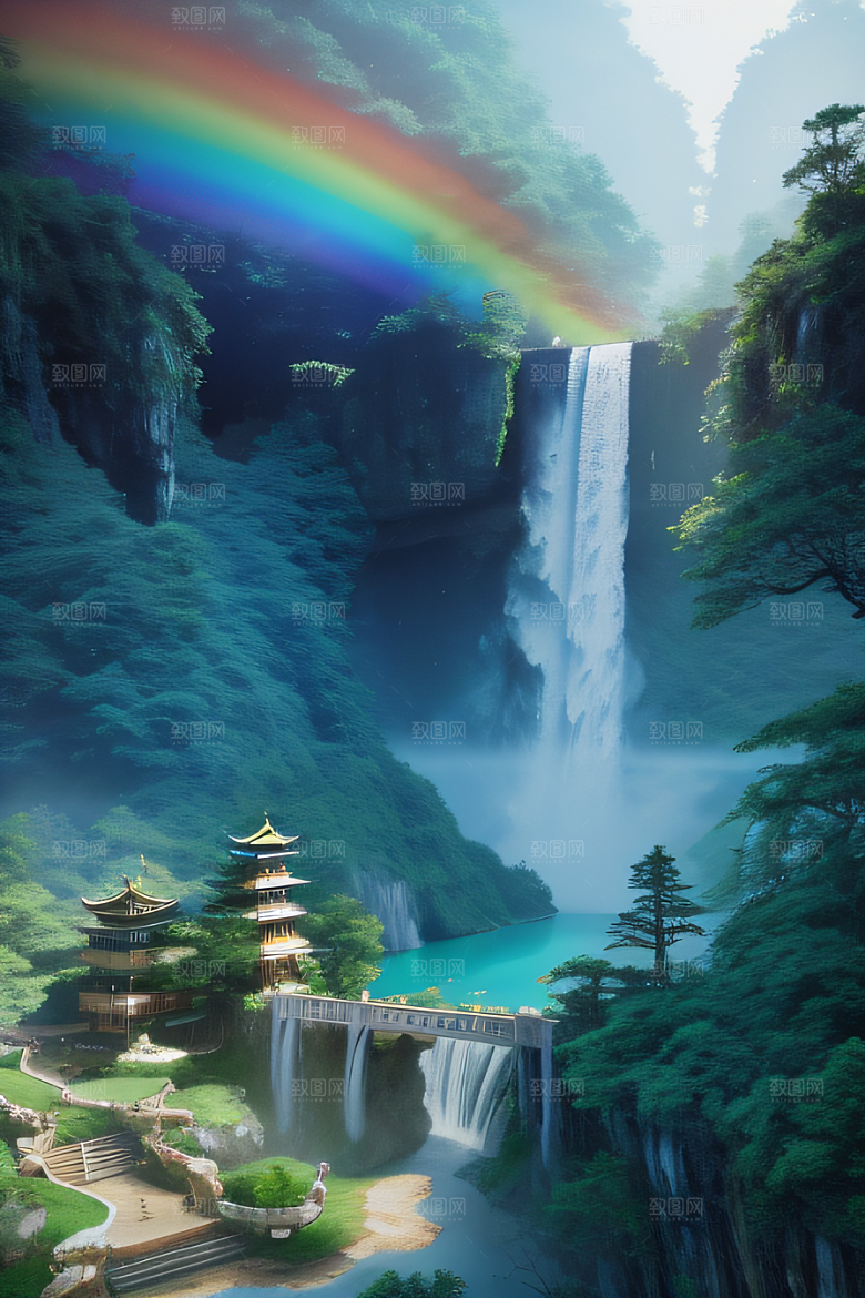童话般的梦幻世界荧光迷人
