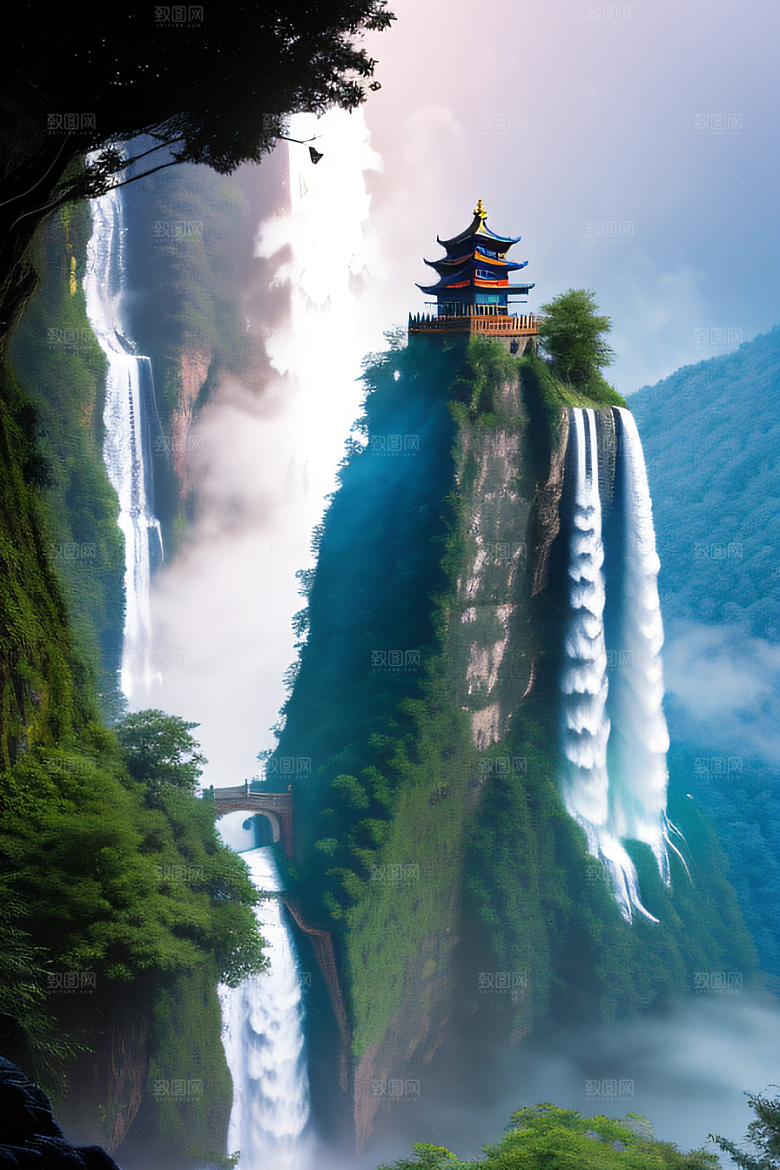 童话般的梦幻世界荧光迷人