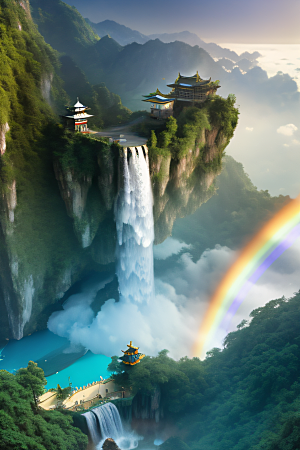 童话般的梦幻世界荧光迷人