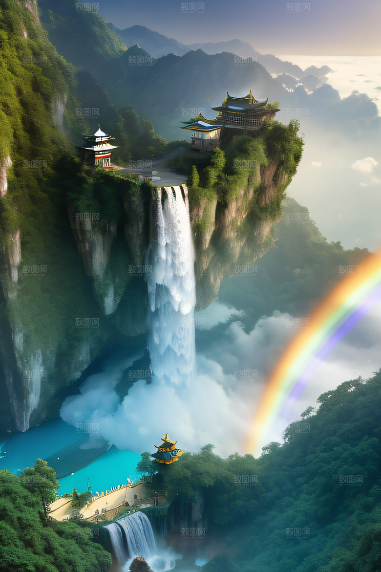 童话般的梦幻世界荧光迷人
