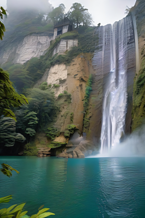 水晶云朵梦幻般景色
