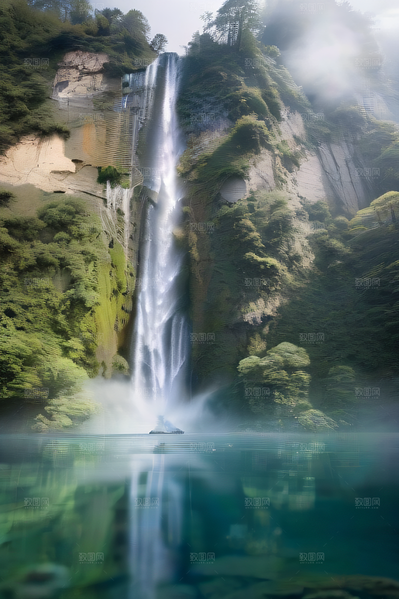水晶云朵梦幻般景色