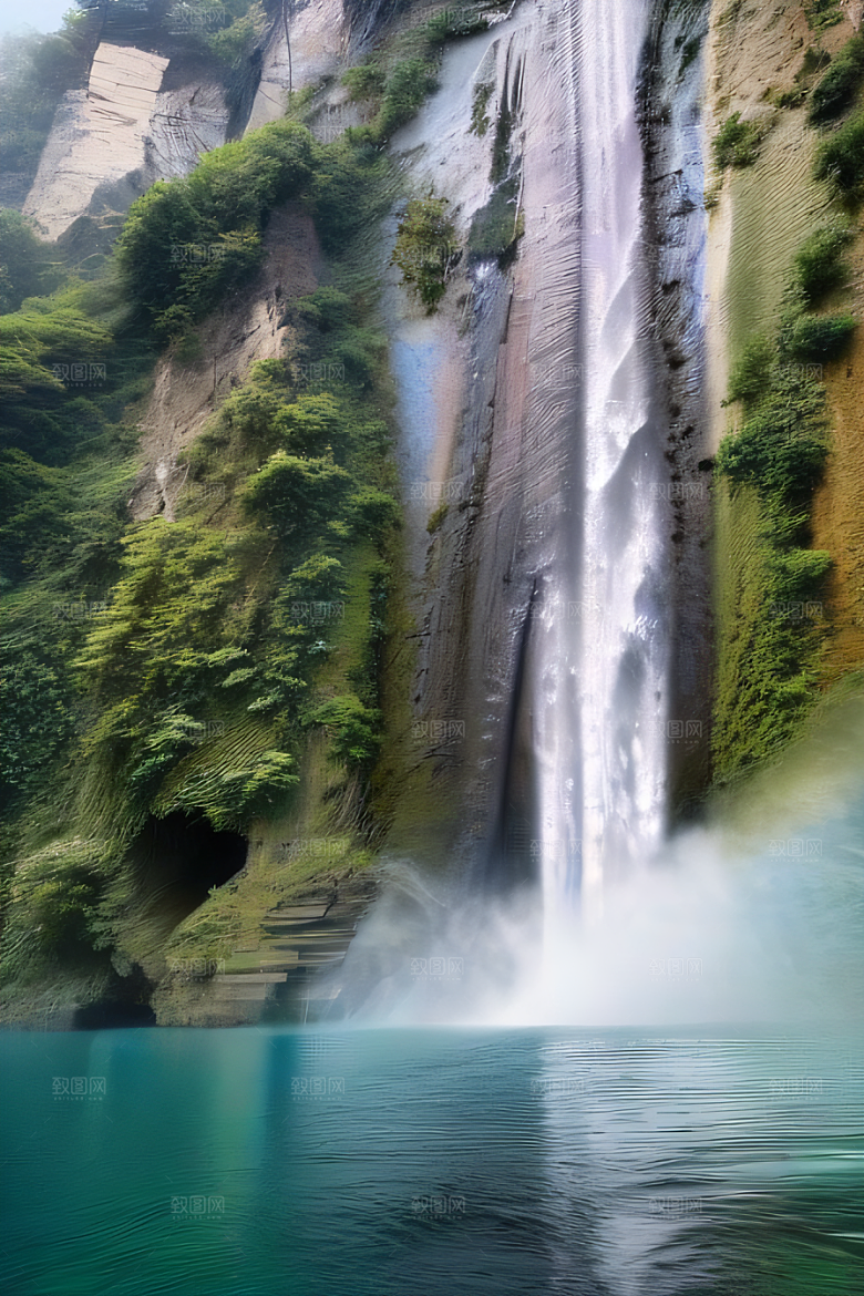 水晶云朵梦幻般景色