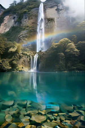 水晶云朵梦幻般景色