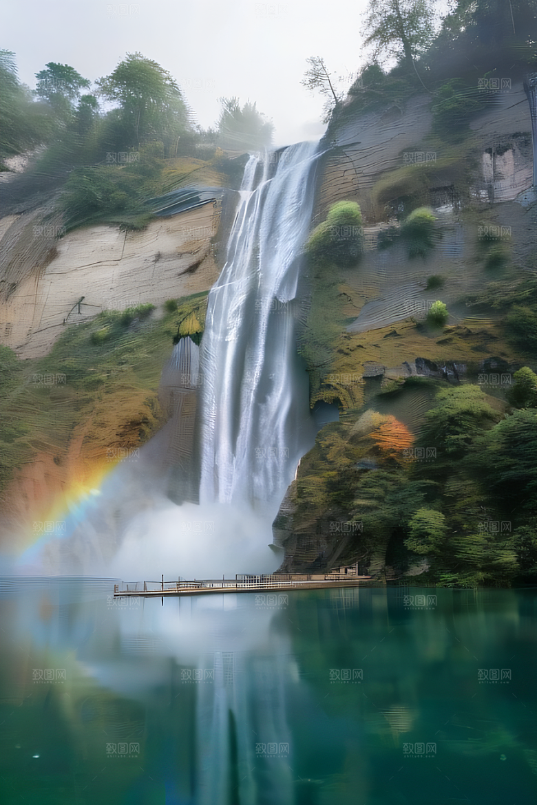 水晶云朵梦幻般景色