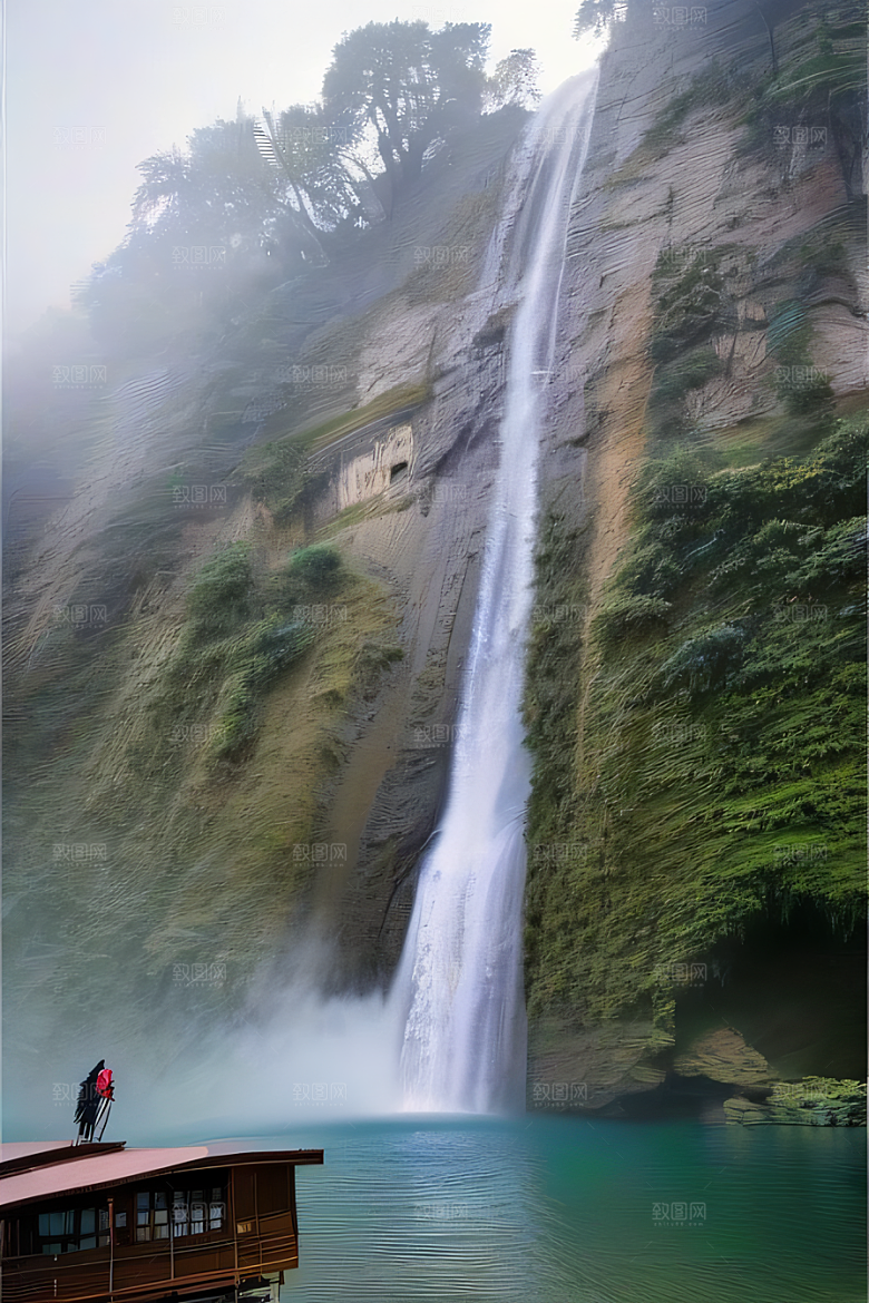 水晶云朵梦幻般景色