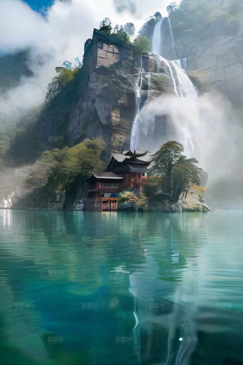 水晶般的云朵如梦如幻