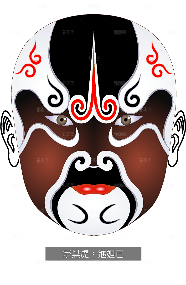 脸谱素材矢量元素png