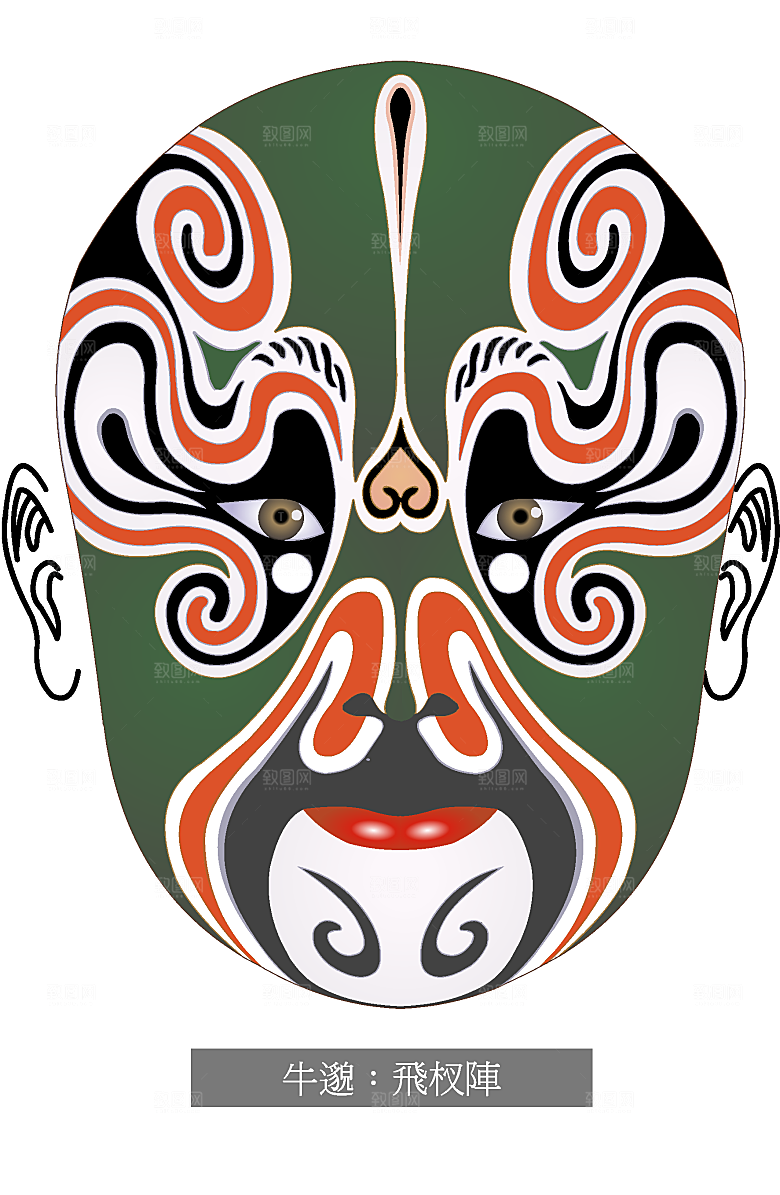 脸谱素材矢量元素png
