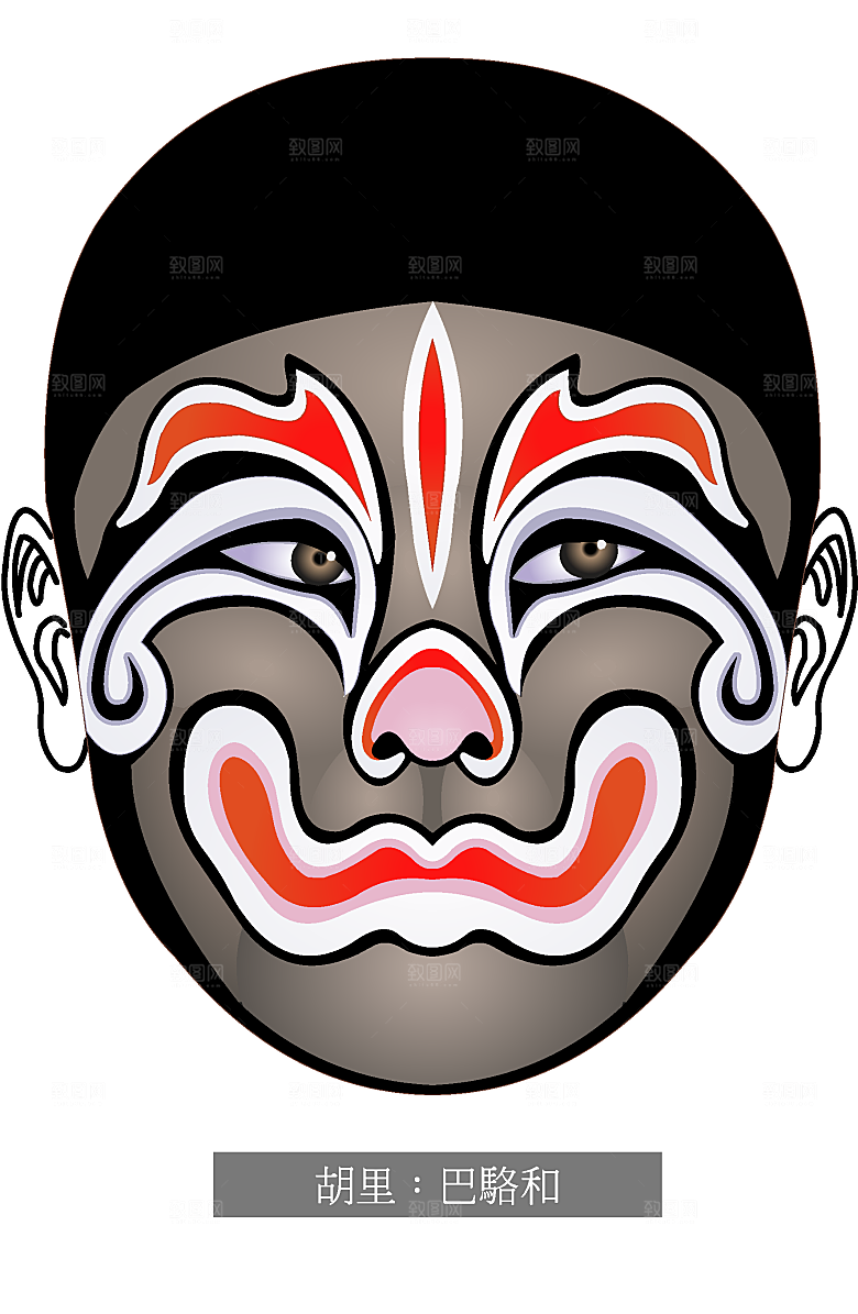 脸谱素材矢量元素png