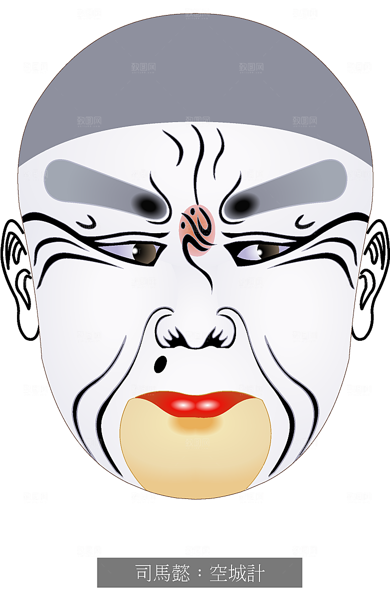 脸谱素材矢量元素png