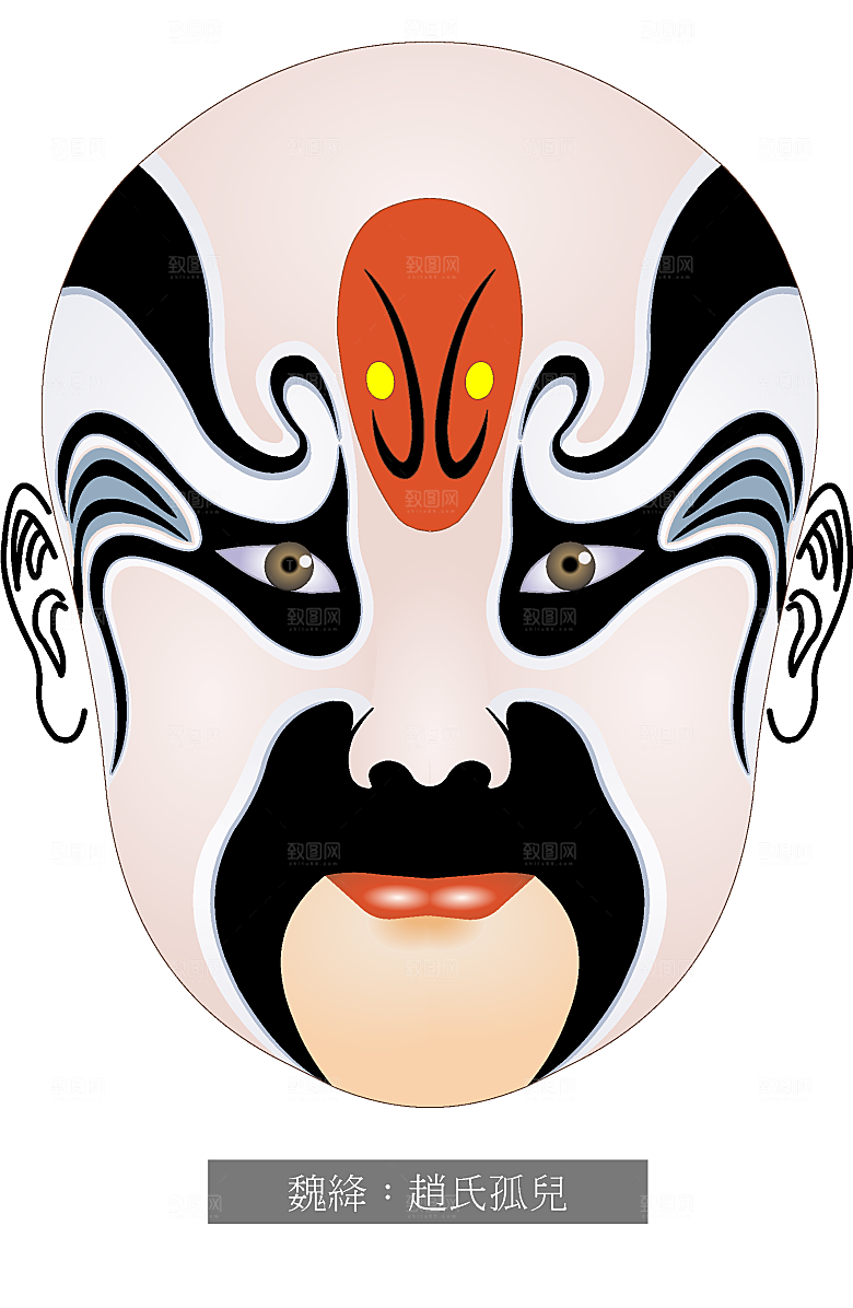 脸谱素材矢量元素png