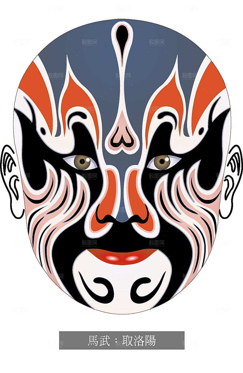 脸谱素材矢量元素png