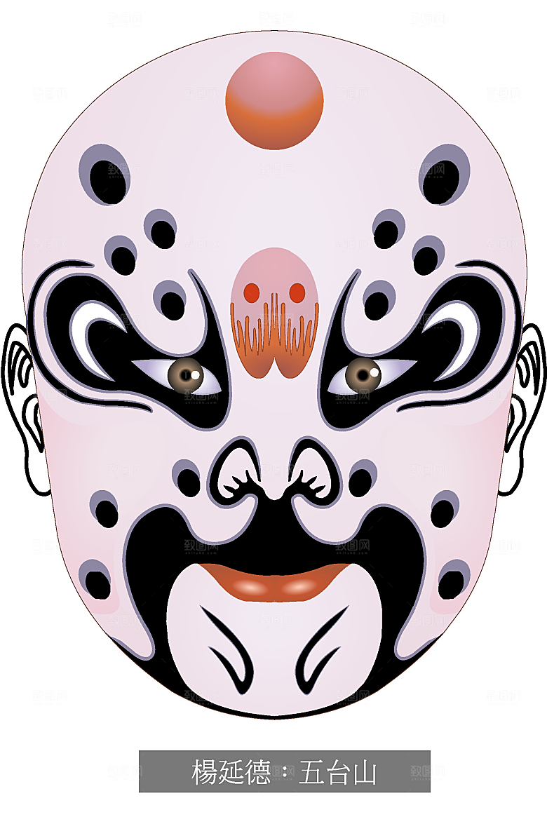 脸谱素材矢量元素png
