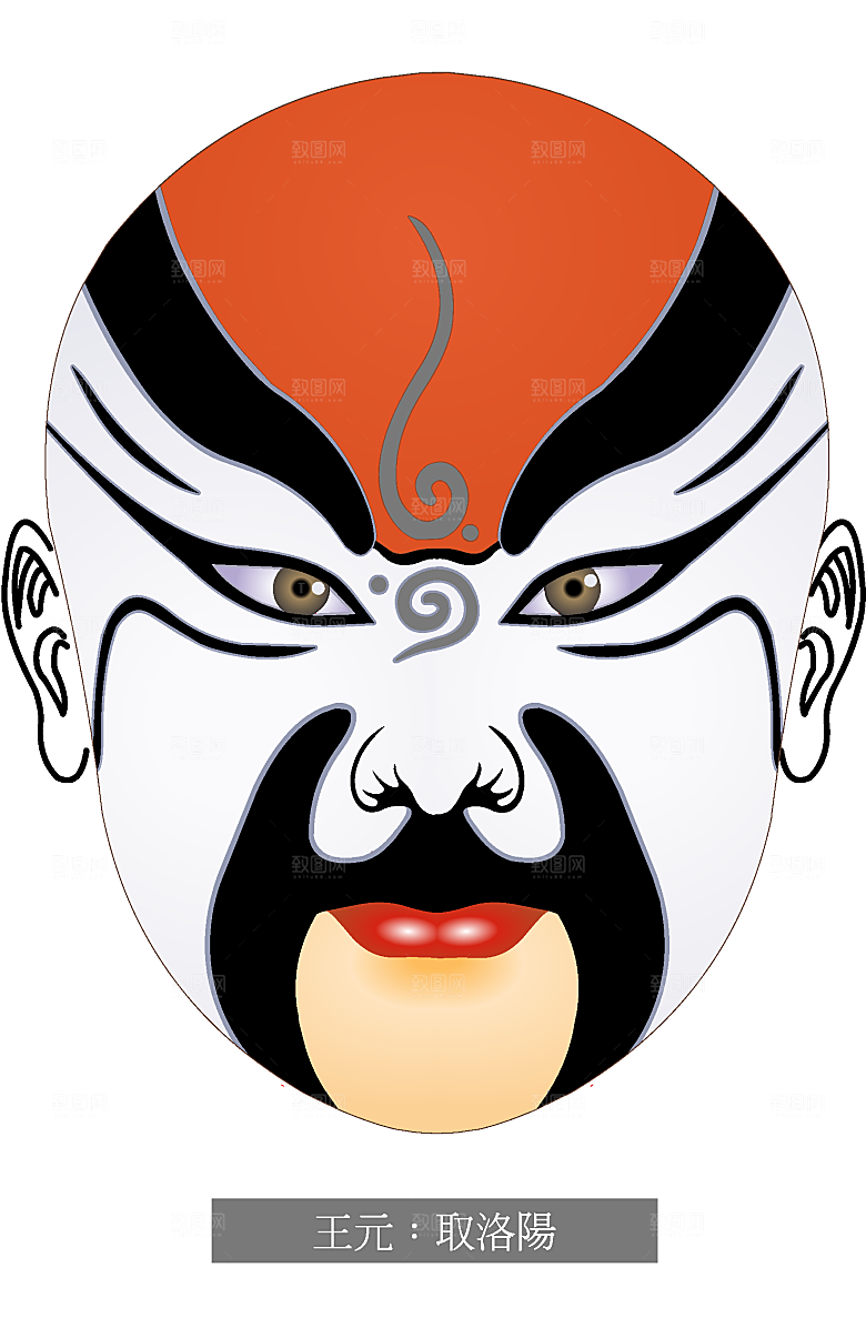 脸谱素材矢量元素png