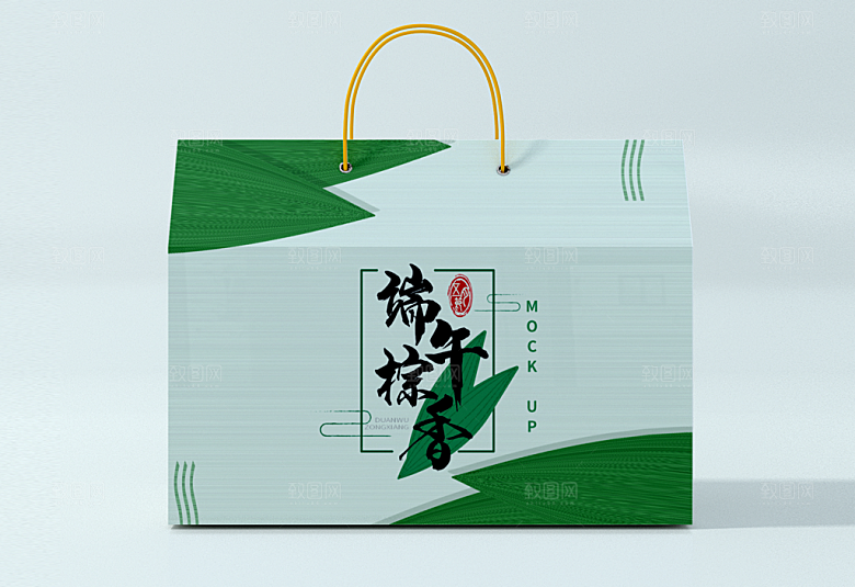 五谷干果礼盒手提箱包装效果样机