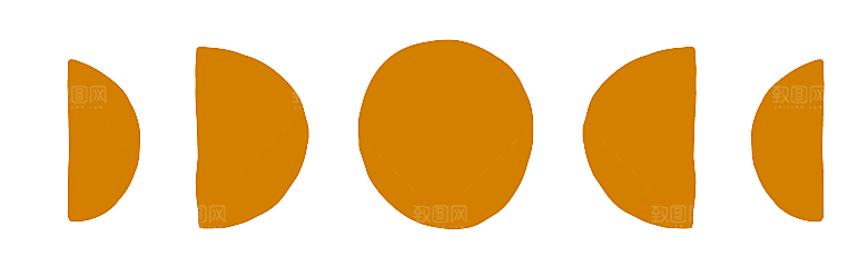 手绘卡通艺术图案免扣元素