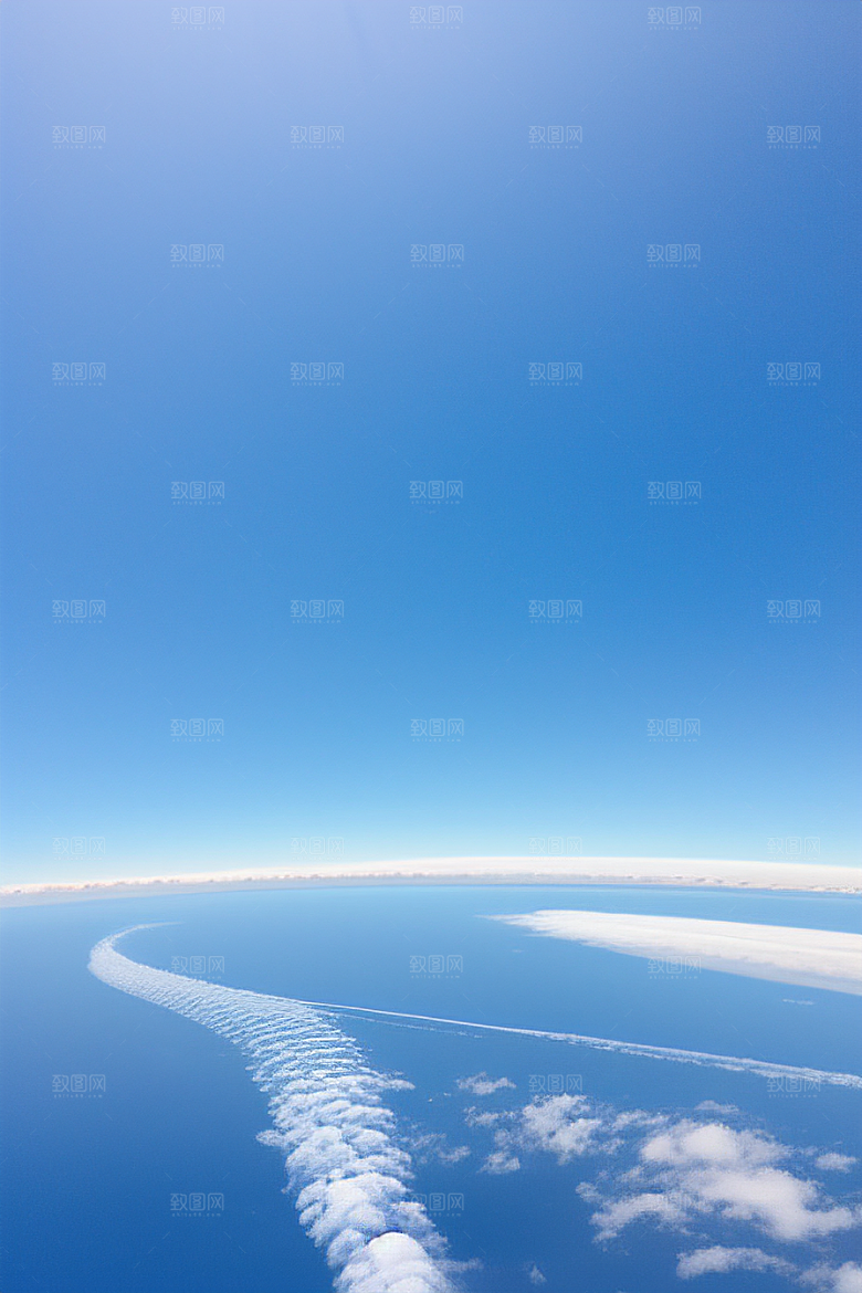 天空中飞机划过的美丽图案