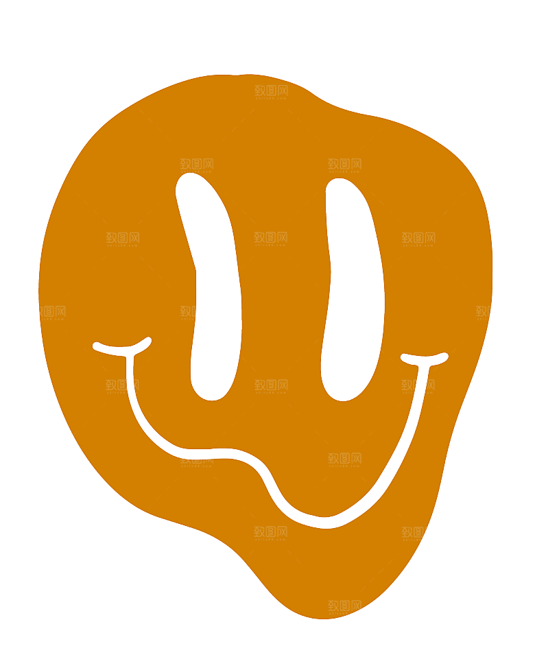 手绘卡通艺术图案免扣元素