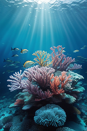 珊瑚之美海底的宝藏
