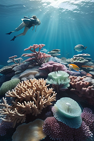 珊瑚之美海底的宝藏
