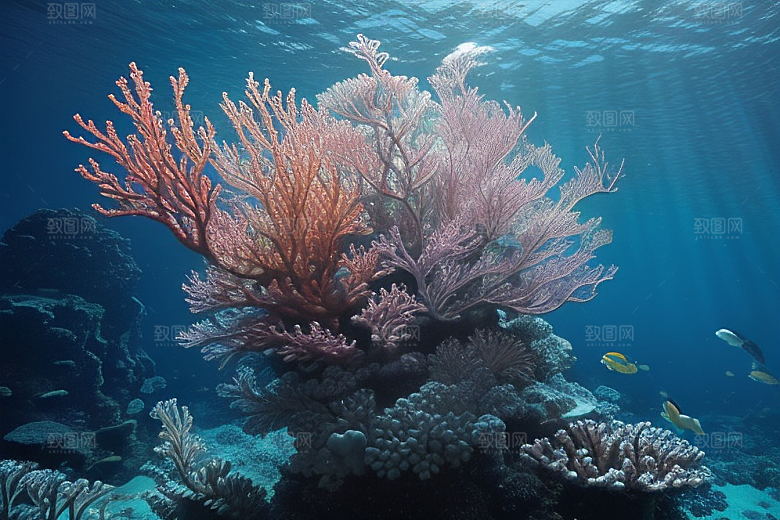 珊瑚的绚丽海底花园
