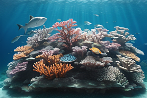 海底之宝珊瑚的绚烂光彩