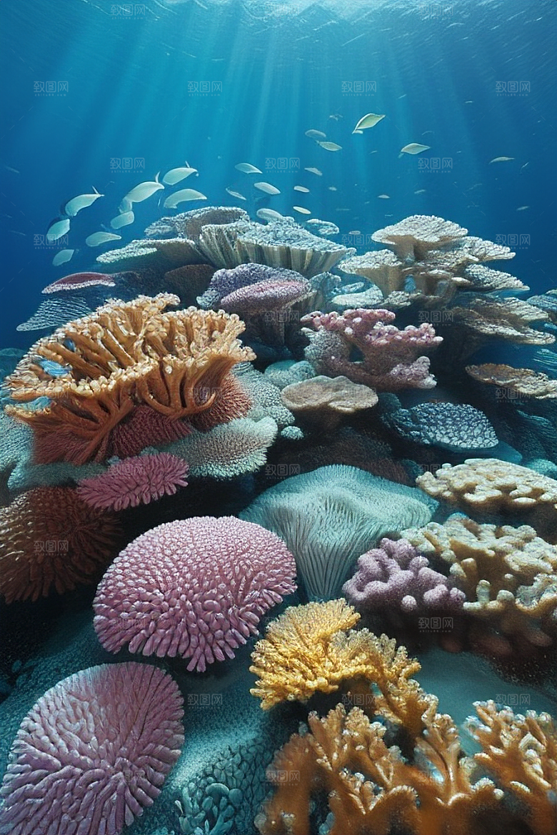 海底之宝珊瑚的绚烂光彩