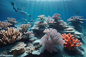 海底珊瑚的多样生命