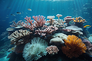 海底珊瑚的多样生命