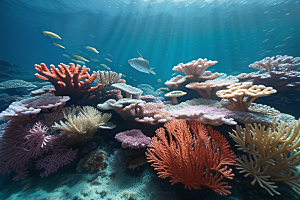 海底珊瑚的多样生命