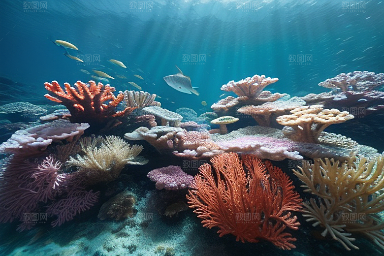 海底珊瑚的多样生命