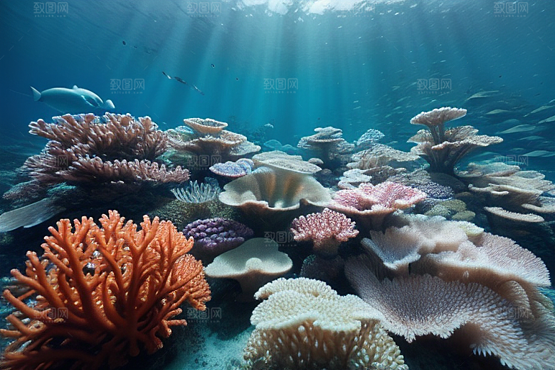 海底珊瑚大自然的艺术品