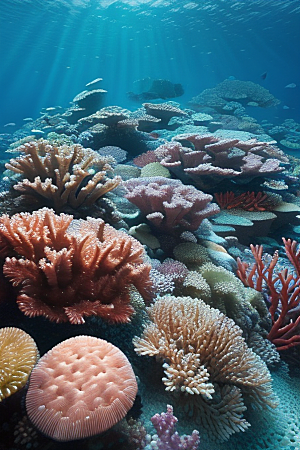 海底珊瑚的多彩世界