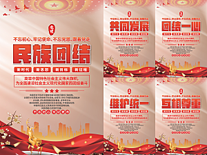 民族团结党建海报系列