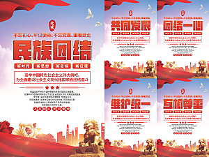 民族团结党建海报系列