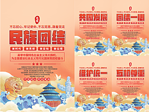 民族团结党建海报