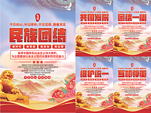 民族团结党建海报