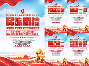 民族团结党建海报
