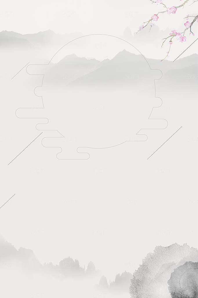 中国风古风中式古典竖版海报背景
