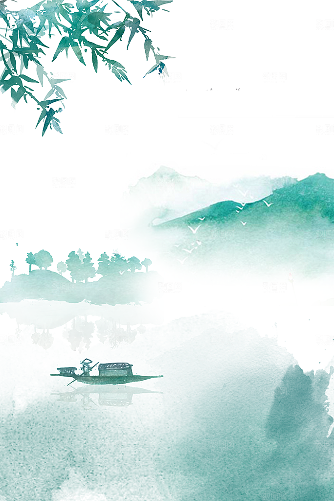 中国风古风中式古典竖版海报背景