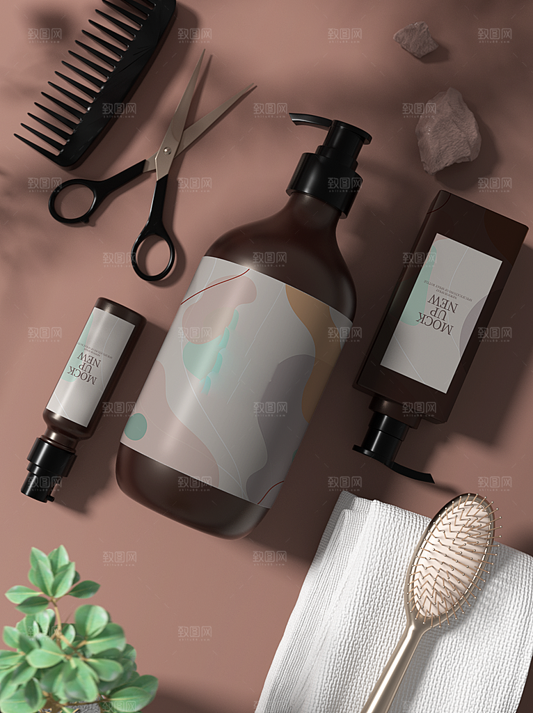 化妆品LOGO礼盒手提箱包装效果样机