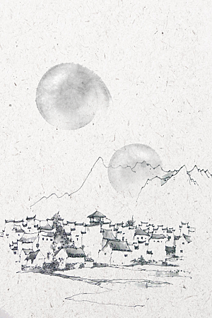 中国风古风中式古典竖版海报背景