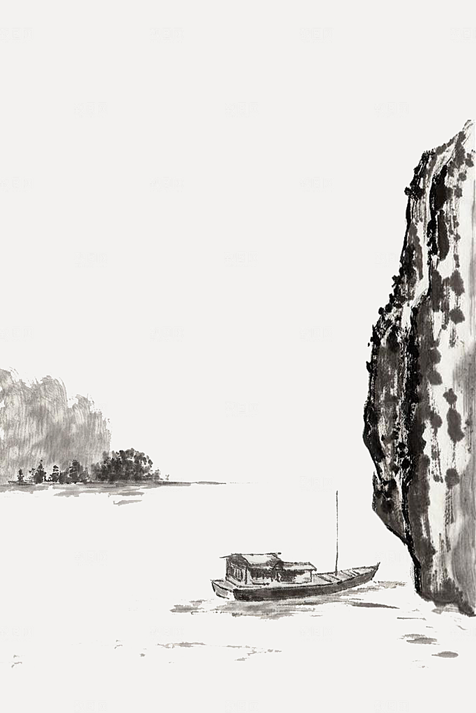 中国风古风中式古典竖版海报背景